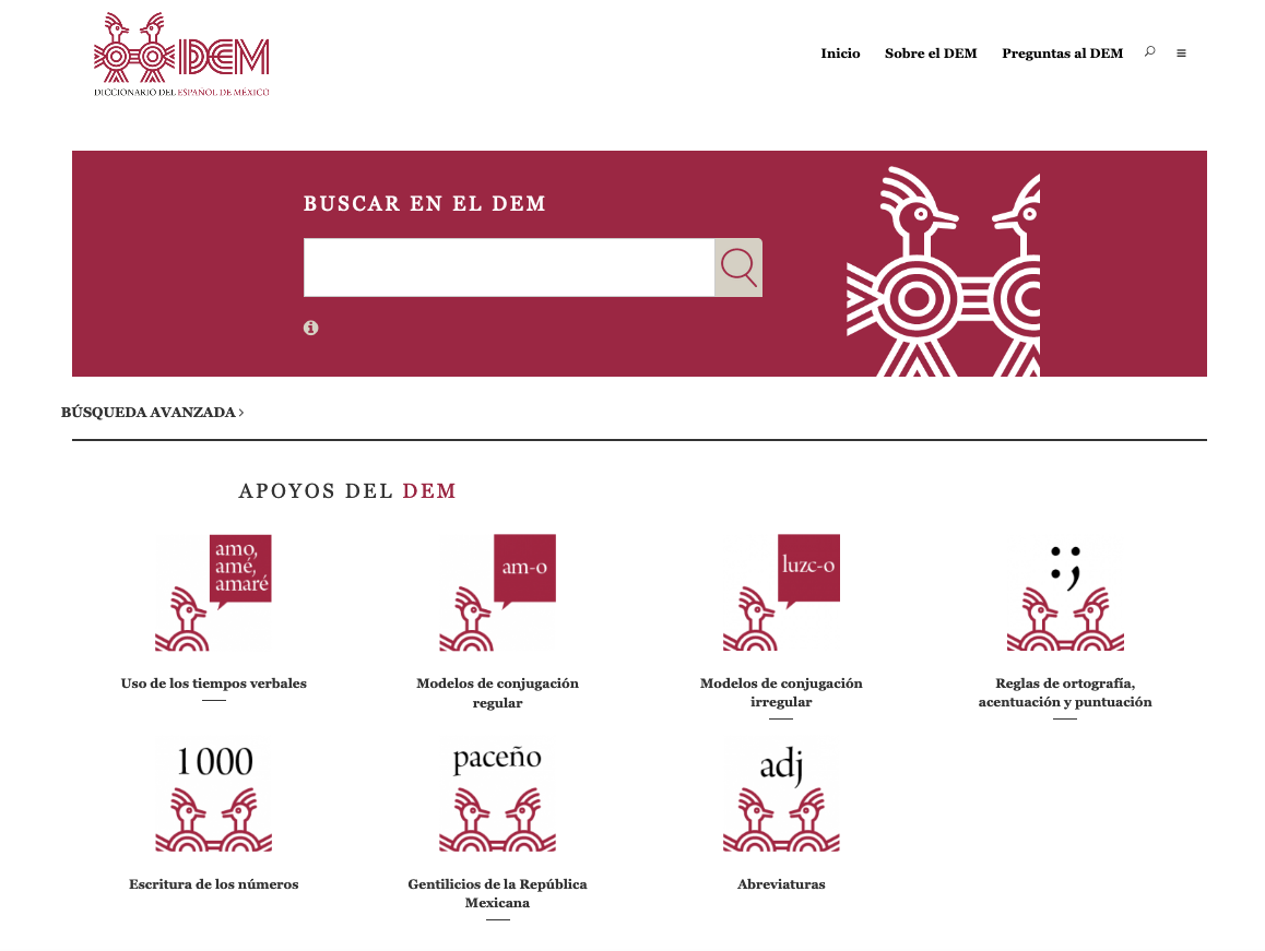 Segunda edición del Diccionario del español de México en línea Segunda edición del Diccionario del español de México en línea